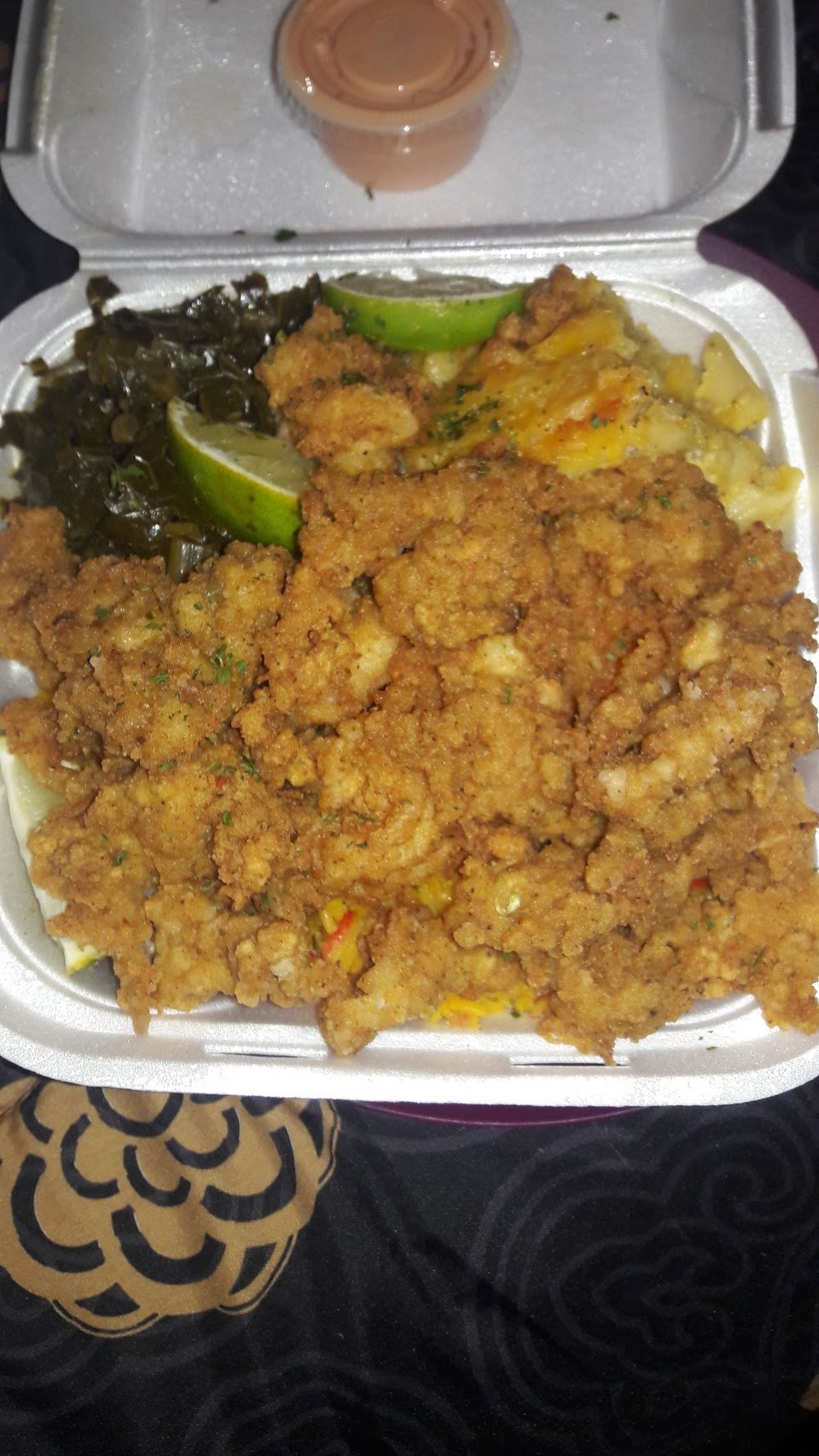 Mac and Cheese with Collard Greens